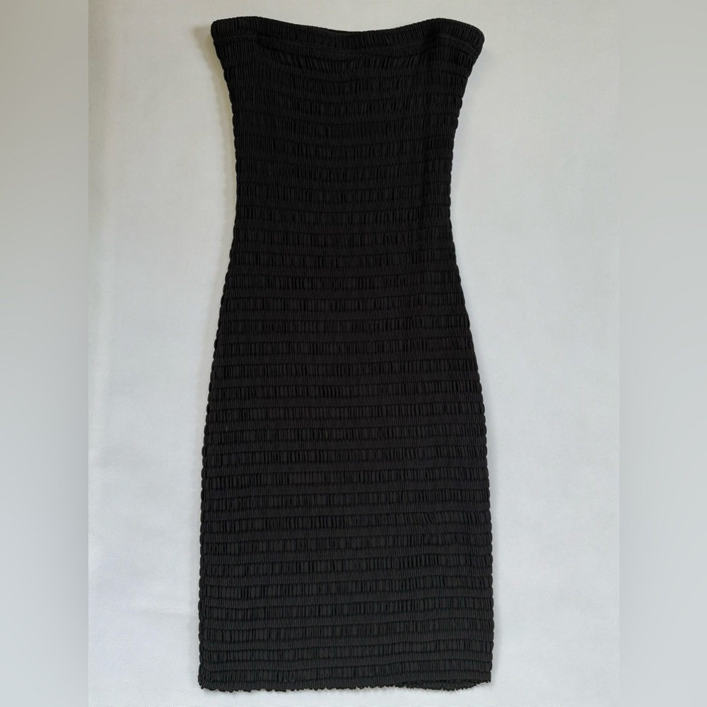 Vintage smocked strapless dress
